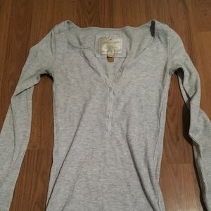 B3 American Eagle Grey Henley long sleeve
